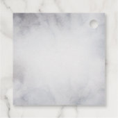 野生の灰色の水色のクリスマスにトナカイ フェイバータグ (裏面)