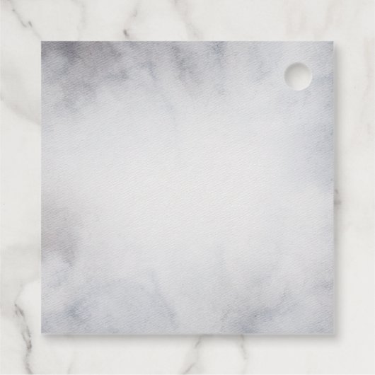 野生の灰色の水色のクリスマスにトナカイ フェイバータグ (裏面)