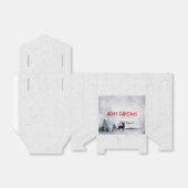 野生の灰色の水色のクリスマスにトナカイ フェイバーボックス (折り畳みなし)