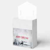 野生の灰色の水色のクリスマスにトナカイ フェイバーボックス (オープン)