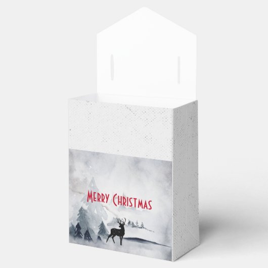 野生の灰色の水色のクリスマスにトナカイ フェイバーボックス (オープン)