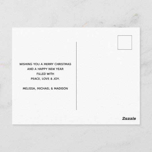 野生の灰色の水色のクリスマスにトナカイ ポストカード (裏面)