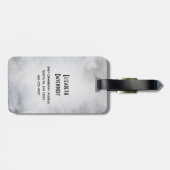 野生の灰色の水色のクリスマスにトナカイ ラゲッジタグ (裏面横)