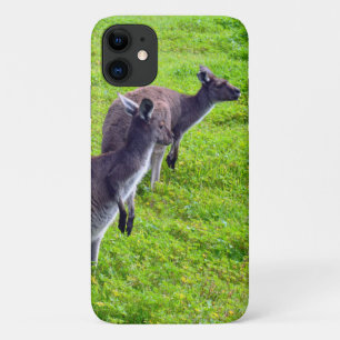 野生の灰色オーストラリアのカンガルー iPhone 11 ケース