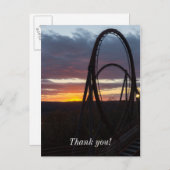 野生の炎に沈む夕日 ポストカード (正面/裏面)