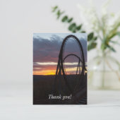 野生の炎に沈む夕日 ポストカード (スタンド正面)