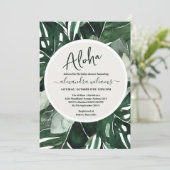 野生の熱帯の緑葉の 招待状 (スタンド正面)