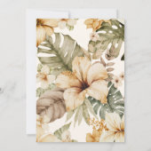 野生の熱帯の緑葉の 招待状 (裏面)