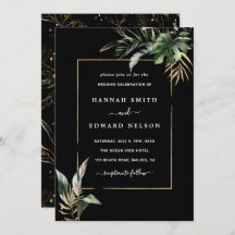 野生の熱帯の葉の水の色結婚の黒