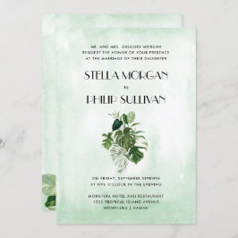 野生の熱帯フォーマルの結婚葉 招待状