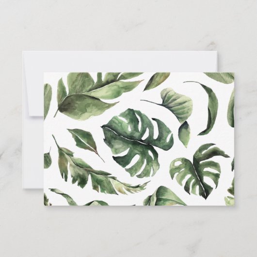 野生の熱帯ヤシモンステラ  サンキューカード (裏面)