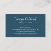 野生の熱帯ヤシ |ネイビーブルー名刺 名刺 (裏面)