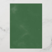 野生の熱帯ヤシ |金フォイル六角結婚金 箔招待状 (裏面)