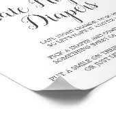 野生の熱帯性のパームの赤ちゃんシャワー深夜おむつ ポスター (角)