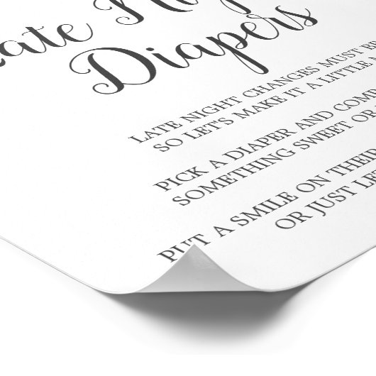 野生の熱帯性のパームの赤ちゃんシャワー深夜おむつ ポスター (角)