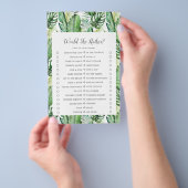 野生の熱帯性のヤシは、むしろ彼女をゲームする チラシ (ハンドル)