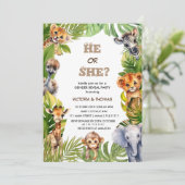 野生の熱帯性サファリの動物1体が性別を明らかにする 招待状 (スタンド正面)