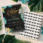 野生の熱帯性ジャングルの部族誕生日 招待状