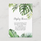 野生の熱帯性パームディスプレイシャワー エンクロージャーカード (正面)