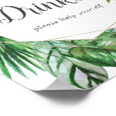 野生の熱帯性パームドリンクの看板 ポスター (角)