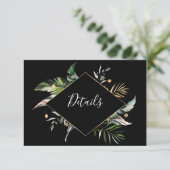 野生の熱帯結婚の葉の黒い詳細 エンクロージャーカード (スタンド正面)