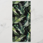 野生の熱帯結婚の葉の黒 メニュー (裏面)