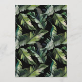 野生の熱帯結婚の葉の黒 メニュー (裏面)