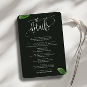 野生の熱帯葉の写真結婚の旅行詳細 エンクロージャーカード