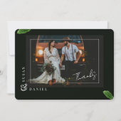 野生の熱帯離れの写真結婚のサンキューカード サンキューカード (正面)