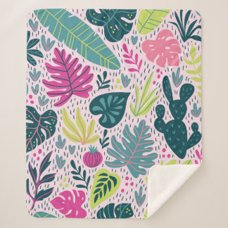 野生の熱帯雨林に継ぎ目のない模様。Tr シェルパブランケット