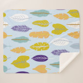 野生の熱帯雨林計画とシームレスなパターン シェルパブランケット (正面(横))