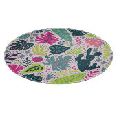 野生の熱帯雨林、ヴィンテージの繰り返しパターン カッティングボード (角)