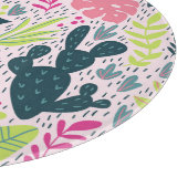 野生の熱帯雨林、ヴィンテージの繰り返しパターン カッティングボード (角)