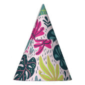 野生の熱帯雨林、ヴィンテージの繰り返しパターン パーティーハット (左)