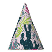 野生の熱帯雨林、ヴィンテージの繰り返しパターン パーティーハット (右)