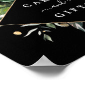 野生の熱帯雨露のウェディングカードとギフトサイン ポスター (角)