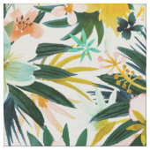 野生の熱感じ帯ハイビスカスフローラ ファブリック (クローズアップ)