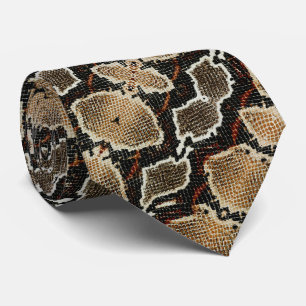 野生の爬虫類型カラフルpythonヘビプリント ネクタイ