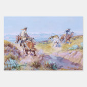 「野生の牛の時代」 チャールズ・M・ラッセル作 ラッピングペーパーシート (正面3)