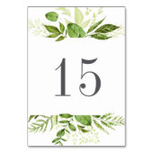 野生の牧草地のテーブル番号カード テーブルナンバー (正面)