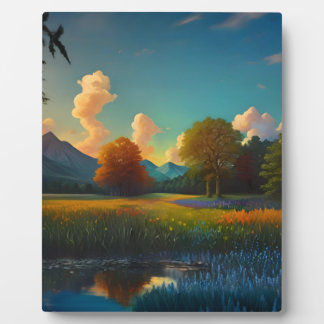 野生の牧草地の囁き フォトプラーク