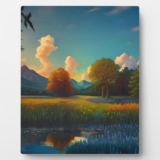 野生の牧草地の囁き フォトプラーク (正面)