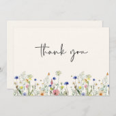 野生の牧草地フローラ結婚の感謝 ノートカード (正面/裏面)