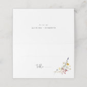 野生の牧草地フローラ結婚ズ プレイスカード (外部開封)