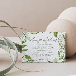 野生の牧草地ブライダルシャワー延期 招待状