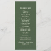 野生の牧草地 |グリーンボタニカル結婚式 プログラム (裏面)