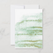 野生の牧草地 |グリーンボタニカル結婚詳細カード 招待状 (裏面)