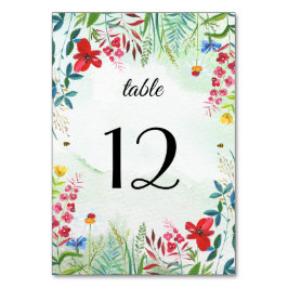 野生の牧草地 |ワイルドフラワー結婚のテーブル番号 テーブルナンバー