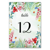 野生の牧草地 |ワイルドフラワー結婚のテーブル番号 テーブルナンバー (裏面)