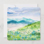 野生の牧草地 |春山脈結婚式招待状 招待状 (裏面)